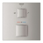 GROHE - Grohtherm Cube Termostatická baterie pod omítku pro 2 spotřebiče, supersteel 24155DC0