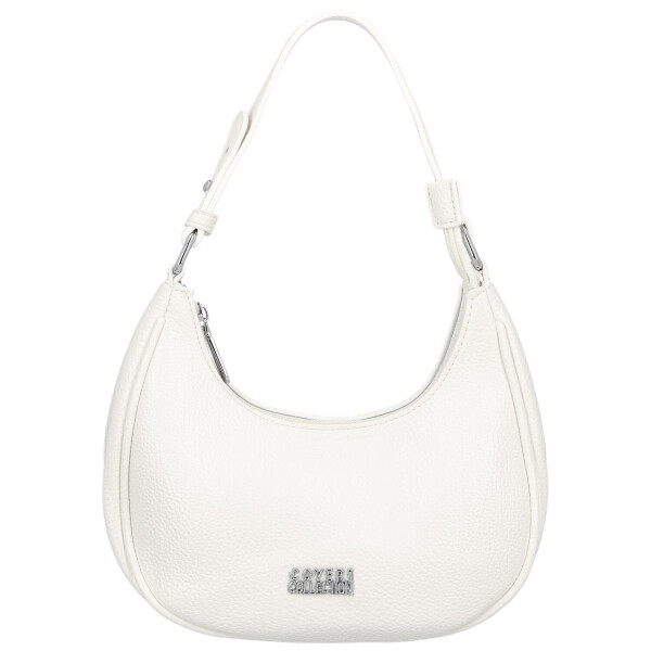 Trendy dámská koženková kabelka na rameno Tricia, bílá