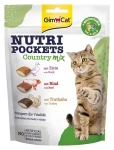 GIMBORN GimCat Nutri Pockets Country Mix 150 g / Pamlsky pro kočky / Křupavé polštářky / Bez cukru