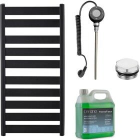 CERANO Koupelnový elektrický radiátorový set Marco - WIFI - 600W - černá matná - 1125x550 mm