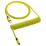 CableMod Classic Coiled Keyboard Cable USB-C - USB-A 1.5m Dominator Yellow / Kabel pro klávesnici (CM-CKCA-CY-KY150KY-R)