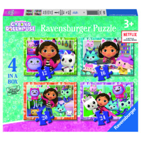 Ravensburger Gabby's Dollhouse 4 v 1 - 12+16+20+24 dílků