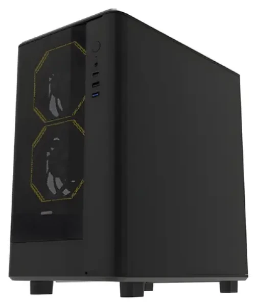 DarkFlash DB330M Mesh černá / mATX / bez ventilátorů / 3x USB-A / průhledná bočnice / bez zdroje (DB330M Mesh Black)