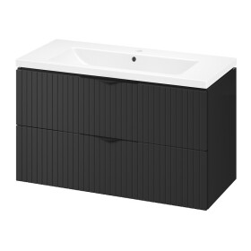 CERSANIT - SET C463 TIRSO 100, černá mat DSM (skříňka + umyvadlo) S801-588