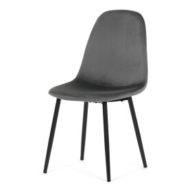 Jídelní židle, šedá, sametová látka, CT-V2971 GREY4