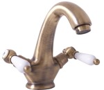 RAV Slezák - MORAVA RETRO - Umyvadlová baterie s výpustí, Stará mosaz (Bronz), 1/2" MK529.5SM