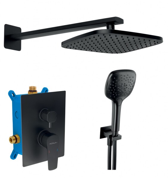 NOVASERVIS - Sprchová sada podomítková ECO, černá SADA58051R,5