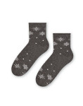 Ponožky Steven art.099 Zimní vzor netlačený 35-40 růžová/lurex 35-37