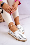 Dámské espadrilky s puntíky Big Star JJ274870 Bílá 38