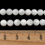 Shell perla - bílá - ∅ 6 mm - 1 ks
