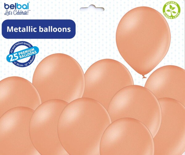 Balónky růžovozlaté metalické - 091 Rose Gold - 50 ks Belbal Balónky růžovozlaté metalické - 091 Rose Gold - 50 ks Belbal