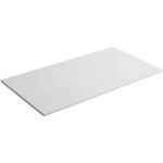 CERANO Koupelnová deska z litého mramoru Elanys - bílá matná - 100x46x1,2 cm
