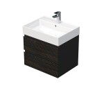 Koupelnová skříňka s umyvadlem SAT Cube Way 60x47,5x46 cm hnědá mat CUBE3D46602ZHSAT CUBE3D46602ZHSAT