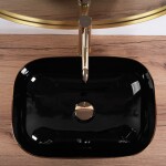 REA - Umyvadlo na desku Belinda BLACK GOLD BRUSH REA-U8780