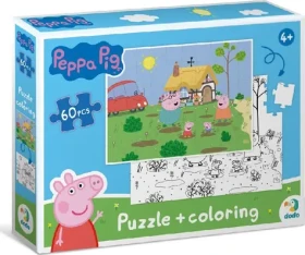DODO Oboustranné puzzle Prasátko Peppa: Na chalupě