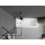 MEXEN/S - Next vanová zástěna FIX 50 x 150, černá vzor, grafit metal 895-050-000-00-70-95