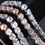 Náramek Swarovski Elements Cianoti, Bílá/čirá 14 cm + 9 cm (prodloužení)