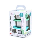 Melii 23900 Nerezová dóza 89 ml se silikonovým víčkem 3ks - zelená/ modrá