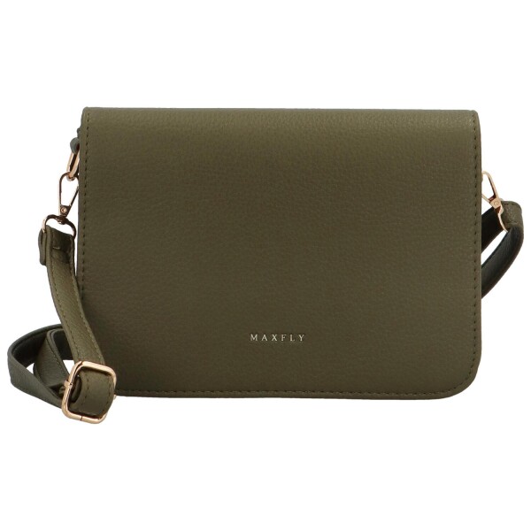 Elegantní dámská koženková crossbody Julys, army-zelená