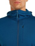 ICEBREAKER Mens Mer 260 Quantum IV LS Zip Hoodie, Atlantis velikost: S