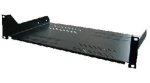 TRITON Police s perforací 19", 1U/250mm, nosnost 20kg, černá