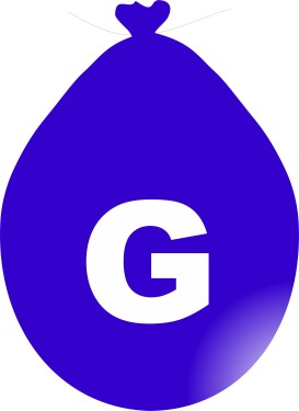 Balónek písmeno G modré balonky.cz Balónek písmeno G modré balonky.cz