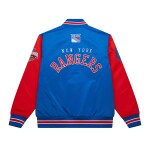 Mitchell Ness Pánská Bunda New York Rangers Primetime Heavyweight Satin Jacket Current Logo Velikost: