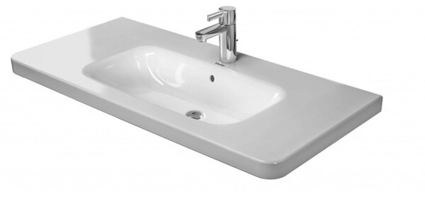 DURAVIT - DuraStyle Umyvadlo 100x48 cm, s 1 otvorem pro baterii, s WonderGliss, bílá 23201000001