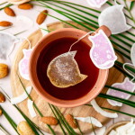 TEA HERITAGE Zelený čaj Cat Orange Blossom – 5 ks, fialová barva, papír, textil