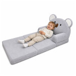 Mamido Rozkládací dětské křeslo koala šedá