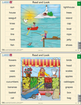 Učební puzzle MIDI - Angličtina-slovíčka RA1/16 dílků (2 druhy) - Larsen