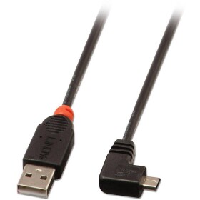 LINDY USB kabel USB 2.0 USB-A zástrčka, USB Micro-B zástrčka 1.00 m černá 31976