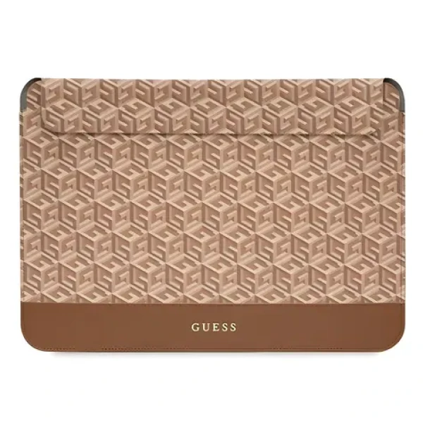 Guess GCube Stripes 16" hnědá / Pouzdro / Notebook do 16" (GUCS16HGCFSEW)