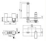 PAFFONI - Tango Umyvadlová baterie pod omítku s tělesem, chrom TA104CR