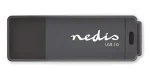 Nedis 32 GB / Flash disk / USB-A / čtení: 80 MB/s / zápis: 9 MB/s (FDRIU332BK)