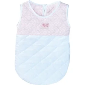 Petitcollin Spací pytel růžovo-bílý pro panenky 36-40 cm