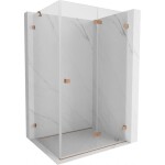 MEXEN/S - Lunar-F sprchový kout skládací dveře pravá 75 x 70, transparent, miedź szczotkowan 836-075-070-65-00-P
