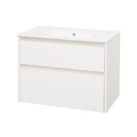 MEREO - Opto, koupelnová skříňka s keramickým umyvadlem 81 cm, bílá CN911