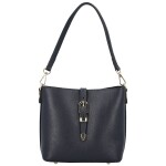 Luxusní dámská kožená kabelka na rameno Bertha, tmavě modrá