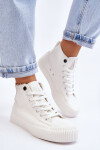 Dámské vysoké tenisky Big Star Fabric LL274445 Bílé 38