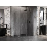 MEXEN/S - Lunar-F sprchový kout skládací dveře pravá 95 x 70, transparent, grafit metal 836-095-070-95-00-P