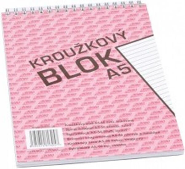 Blok horní vazbou A6, čistý, 50 listů