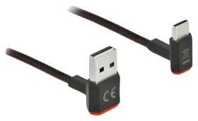 DeLock USB-A - USB-C černá / Kabel / USB 2.0 / zalomený / 0,5 m (85275)