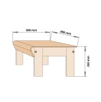 Schůdky do sauny Cariitti Taive Hemlock 80x50x35cm C1603141L