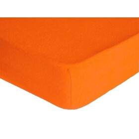 DekorTextil Dětské napínací prostěradlo FROTÉ Premium oranžová ROZMĚR: (š/d/v) 70 x 140 x 20 cm