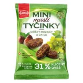 Semix Mini Müsli tyčinky s oříšky bez lepku 70g