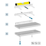 Polička, mdf, hnědá, P-005 OLW