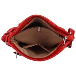 Módní dámská koženková crossbody kabelka Lajla, červená
