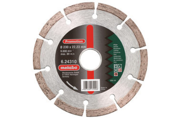 Metabo DIA-TS SP / Diamantový řezací kotouč univerzální / Průměr 230 x 22.23 mm / Rozměr segmentů 7 mm (624310000)