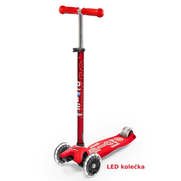 Koloběžka Maxi Micro Deluxe red LED